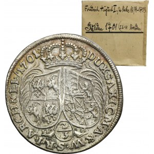 Augustus II the Strong, 2/3 Thaler (gulden) Dresden 1701 ILH
