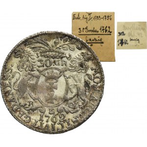 August III of Poland, 30 Groschen Danzig 1762 REOE