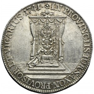 August III of Poland, 1/2 Vicariate Thaler Dresden 1741