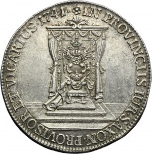 August III of Poland, 1/2 Vicariate Thaler Dresden 1741