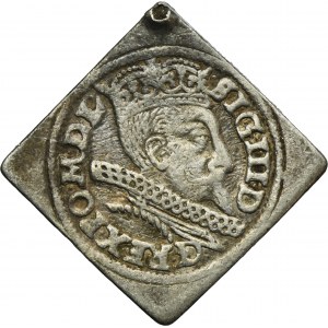 Sigismund III Vasa, 3 Groschen Posen 1597 - KLIPPE, VERY RARE