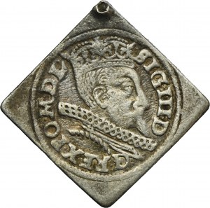 Sigismund III Vasa, 3 Groschen Posen 1597 - KLIPPE, VERY RARE