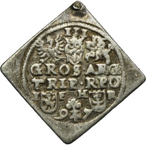 Sigismund III Vasa, 3 Groschen Posen 1597 - KLIPPE, VERY RARE