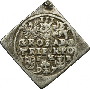 Sigismund III Vasa, 3 Groschen Posen 1597 - KLIPPE, VERY RARE