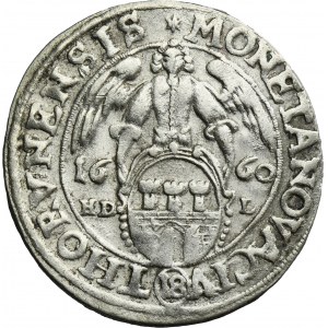 John II Casimir, 1/4 Thaler Thorn 1660 HDL - RARE, ex. Potocki