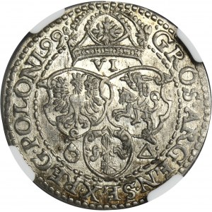 Sigismund III Vasa, 6 Groschen Merienburg 1599 - NGC MS62
