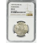 Sigismund III Vasa, 6 Groschen Merienburg 1599 - NGC MS62