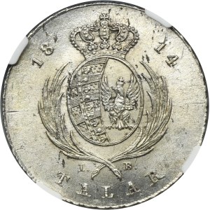 Duchy of Warsaw, Thaler Warsaw 1814 IB - NGC MS62