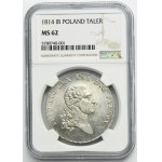 Duchy of Warsaw, Thaler Warsaw 1814 IB - NGC MS62