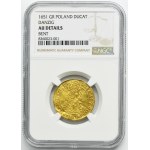 John II Casimir, Ducat Danzig 1651 GR - NGC AU DETAILS