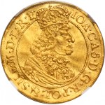 John II Casimir, Ducat Danzig 1651 GR - NGC AU DETAILS