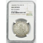 3/4 rouble = 5 zloty Warsaw 1834 MW - NGC UNC DETAILS - RARE