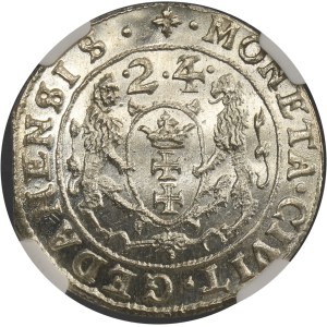 Sigismund III Vasa, 1/4 Thaler Danzig 1624/3 - PR• - NGC MS65