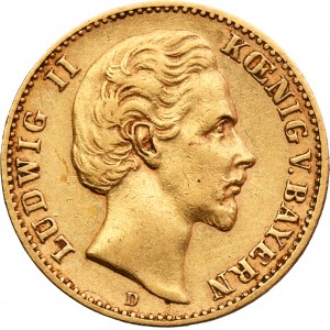 Germany, Kingdom of Bavaria, Ludwig II, 10 Mark Munich 1880 D