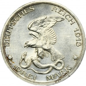 Niemcy, Królestwo Prus, Wilhelm II, 3 Marki Berlin 1913 A