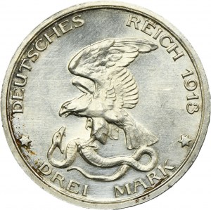 Allemagne, Royaume de Prusse, Guillaume II, 3 Marks Berlin 1913 A
