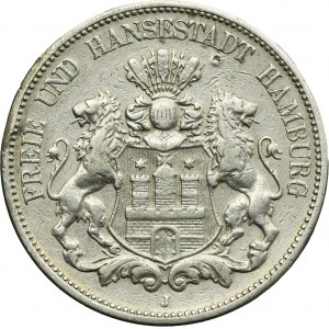 Germany, City of Hamburg, 5 Mark 1894 J