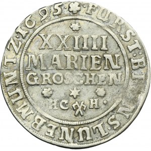 Germany, Principality of Brauschweig-Wolfenbüttel, Rudolph August and Anthony Ulrich, 24 Mariengroschen (2/3 Thaler) Braunschweig 1695 HCH