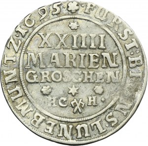 Germany, Principality of Brauschweig-Wolfenbüttel, Rudolph August and Anthony Ulrich, 24 Mariengroschen (2/3 Thaler) Braunschweig 1695 HCH