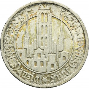 Free City of Danzig, 5 gulden 1923 Church