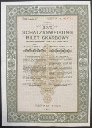 3.5% GG Tax Ticket, Letter P, VI tranche - PLN 20,000