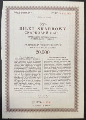 3.5% GG Tax Ticket, Letter FF, X tranche - PLN 20,000