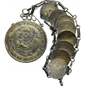 Decoration made of 19th century coins