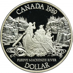 Canada, Elizabeth II, 1 Dollar Ottawa 1989 - 200th Anniversary of the MacKenzie River