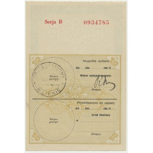 Asygnata na 10 złotych 1939, Seria B