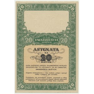 Asygnata na 20 złotych 1939, Seria B