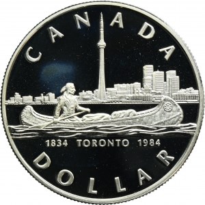 Canada, Elizabeth II, 1 Dollar Ottawa 1984 - Toronto's 150th Anniversary