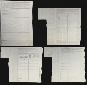 6% Pożyczka Narodowa 1934, obligacje 50 zł, 100 zł, 500 zł, 1.000 zł - zestaw 4 szt.