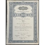 6% Pożyczka Narodowa 1934, obligacje 50 zł, 100 zł, 500 zł, 1.000 zł - zestaw 4 szt.
