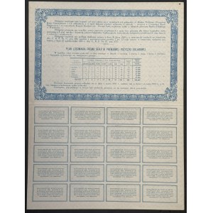 4% Premiowa Pożyczka Dolarowa 1931, seria III, obligacja $5 - pełny arkusz kuponowy