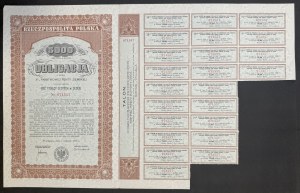 3 % Pension foncière d'État 1936, série II, obligation 5 000 PLN