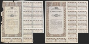 3% Treasury bill 1937, bonds of 100 and 1,000 zlotys - set of 2 pieces.
