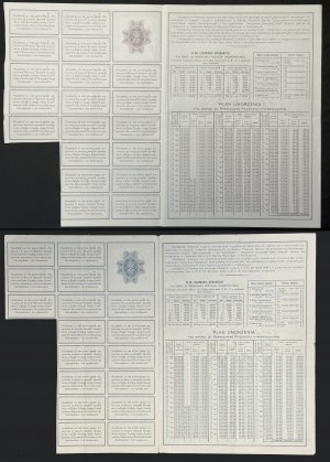 3% Premium Investment Loan 1935, PLN 100 bonds issue I and II - set of 2 pcs.