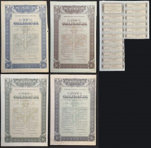 5% Convertible Railway Loan 1926 bond denomination set