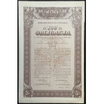 5% Konwersyjna Pożyczka Kolejowa 1926 - zestaw nominałowy obligacji