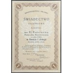 5% Państwowa Pożyczka Konwersyjna 1924/1926 - komplet nominałowy świadectw ułamkowych i obligacji