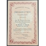 5% Państwowa Pożyczka Konwersyjna 1924/1926 - komplet nominałowy świadectw ułamkowych i obligacji