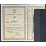 5% Państwowa Pożyczka Konwersyjna 1924/1926 - komplet nominałowy świadectw ułamkowych i obligacji