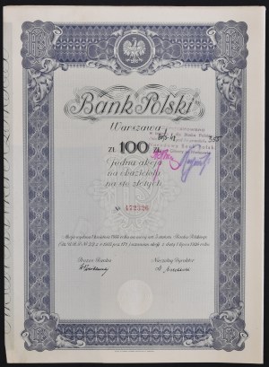 Bank Polski S.A., 100 zł 1934