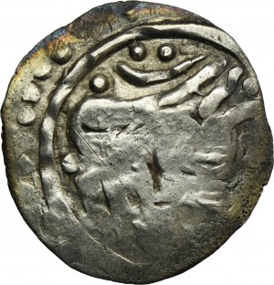 Sévère, Denar, contremarque de la colonne de Gediminas, frappée sur une monnaie tartare