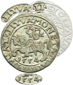 Sigismund II August, 1/2 Groschen Vilnius 1554 - RARE, LI/LITVA