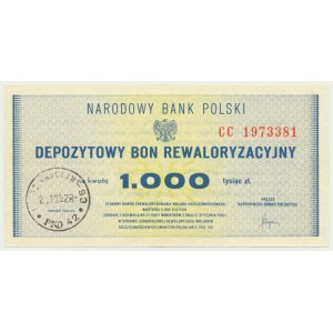 Depozytowy Bon Rewaloryzacyjny, 1.000 złotych