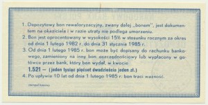 Deposit Revaluation Voucher, 1,000 zloty