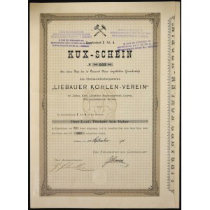 KUX-SCHEIN Liebauer Kohlen Verein, Kopalnia Lubawka, 1 kuks 1875