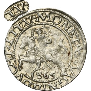 Zygmunt II August, Półgrosz Wilno 1565 - L/LITV - przebitka