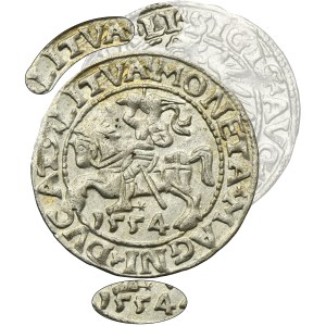 Sigismund II August, 1/2 Groschen Vilnius 1554 - LI/LITVA - RARE